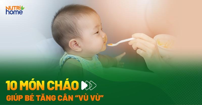Bé hào hứng ăn bát cháo cá lóc tự mẹ nấu tại nhà